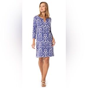 Coolibar Oceanside Tunic Dress UPF 50+ Future Dusk Iris Dusk Size Medium